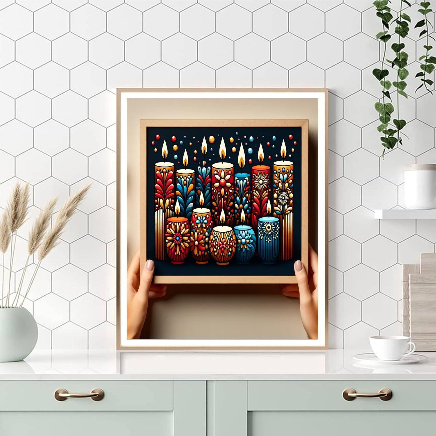 Festival Of Lights Candles Paint By Number