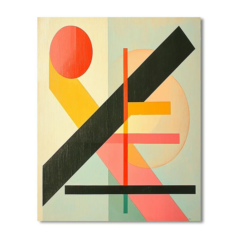 Kazimir Malevich Inspired Abstract Clarity  Paint By Color