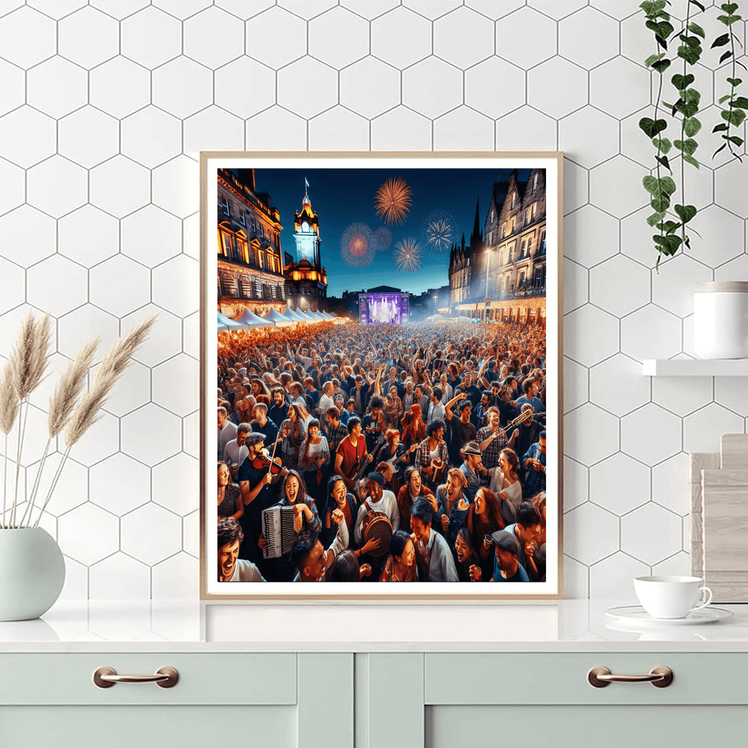 Edinburgh's Hogmanay - Scotland Painting Number Kit