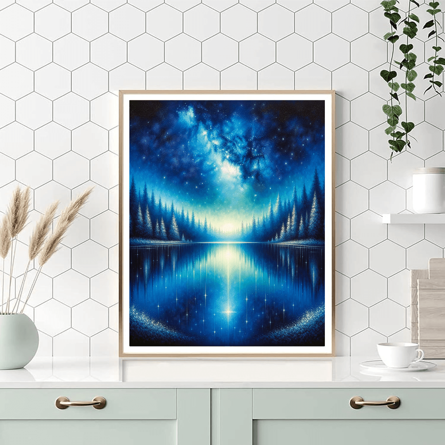 Starry Night Over The Lake Paint By Color