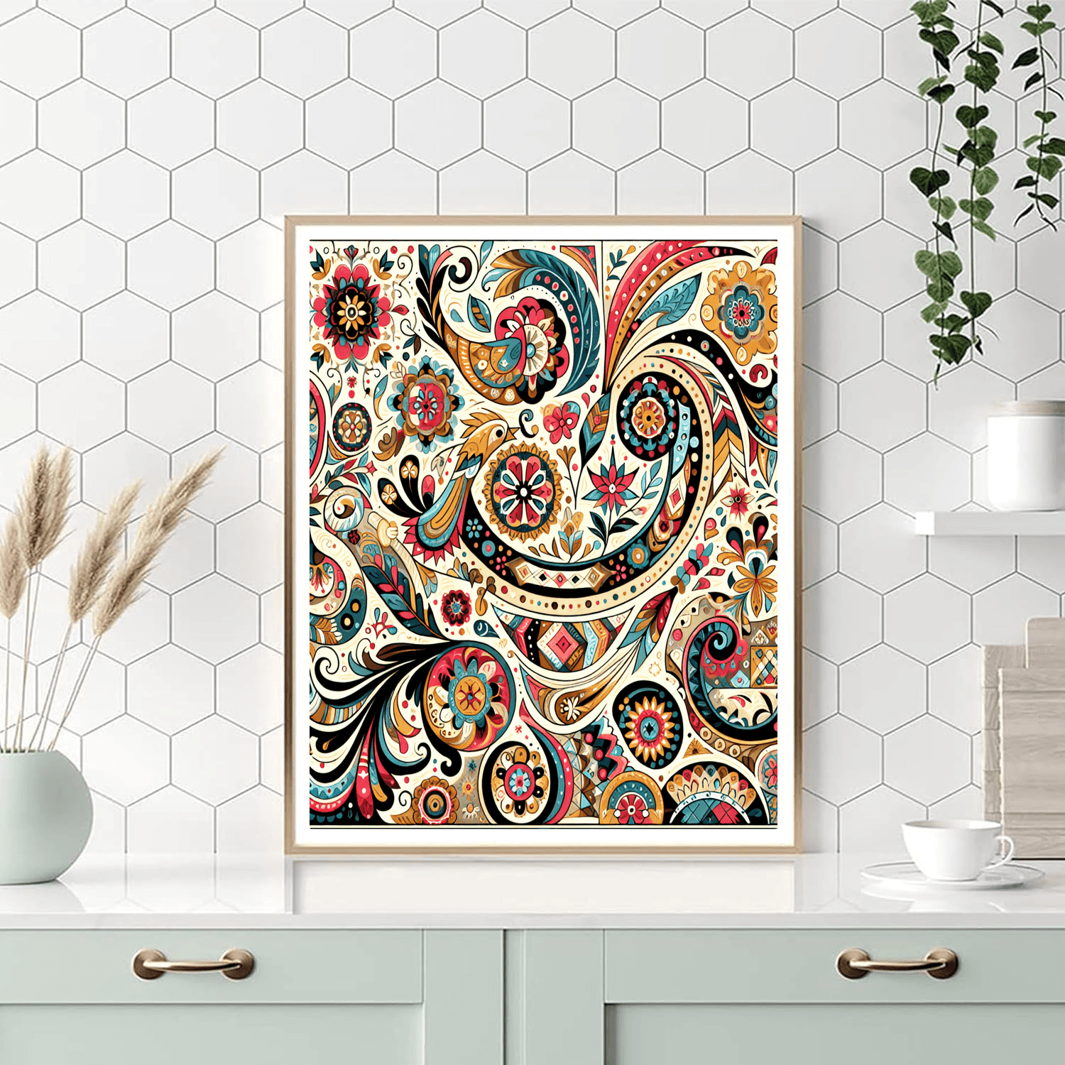 Folk Art Charm DIY Paint By Numbers