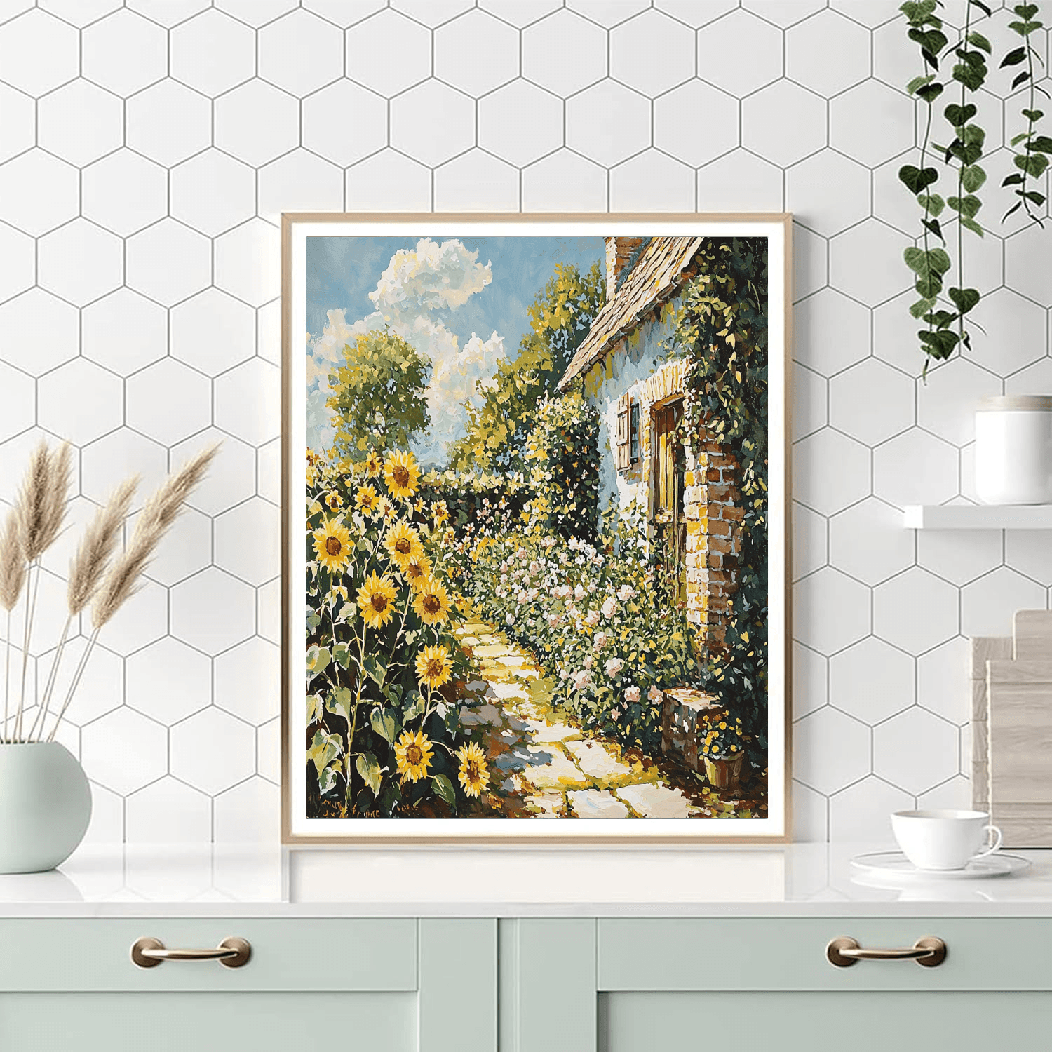 Helen Allingham Inspired Cottage Garden Afternoon  Paint By Color