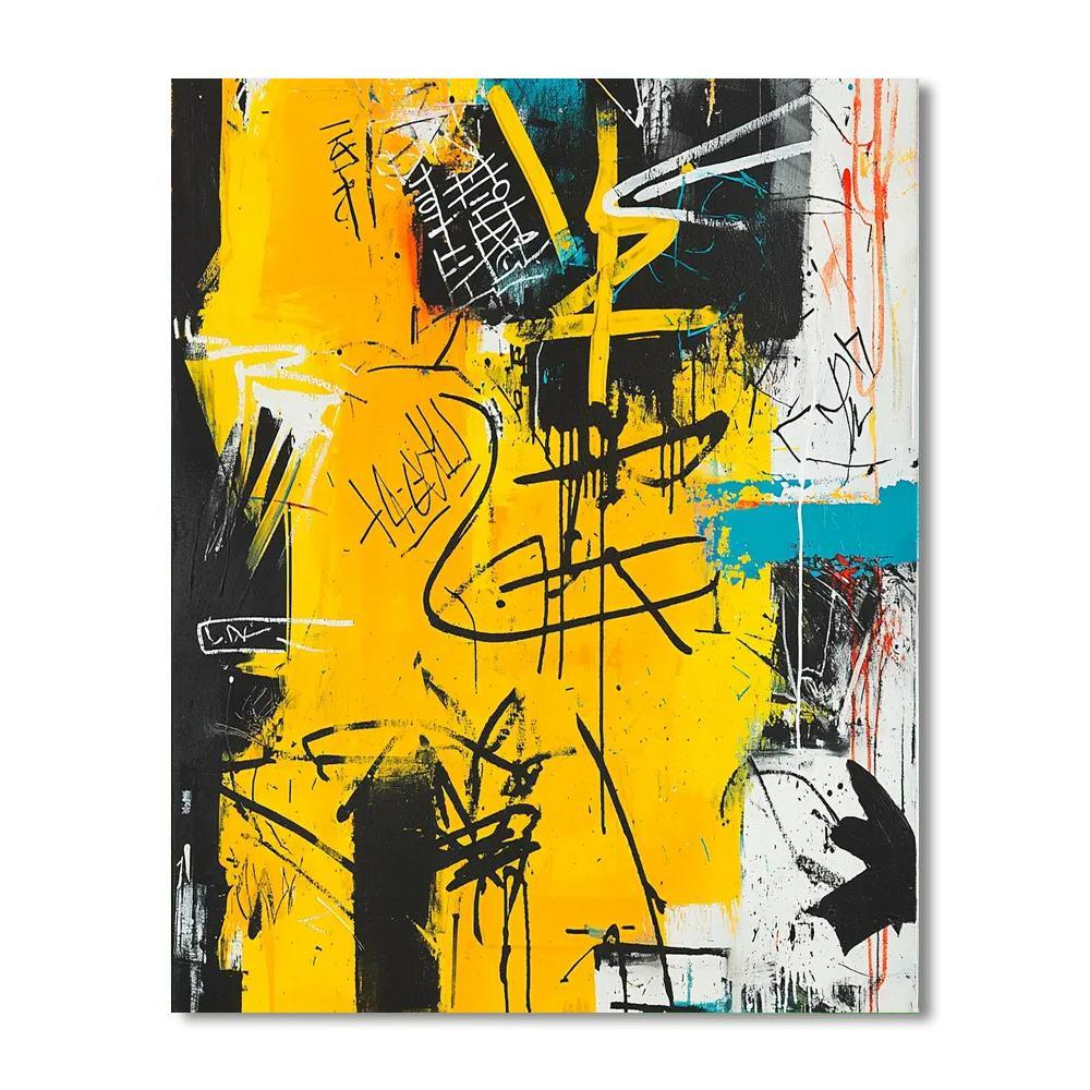 Jean-Michel Basquiat Inspired Echoes Of Struggle  Paint By Color