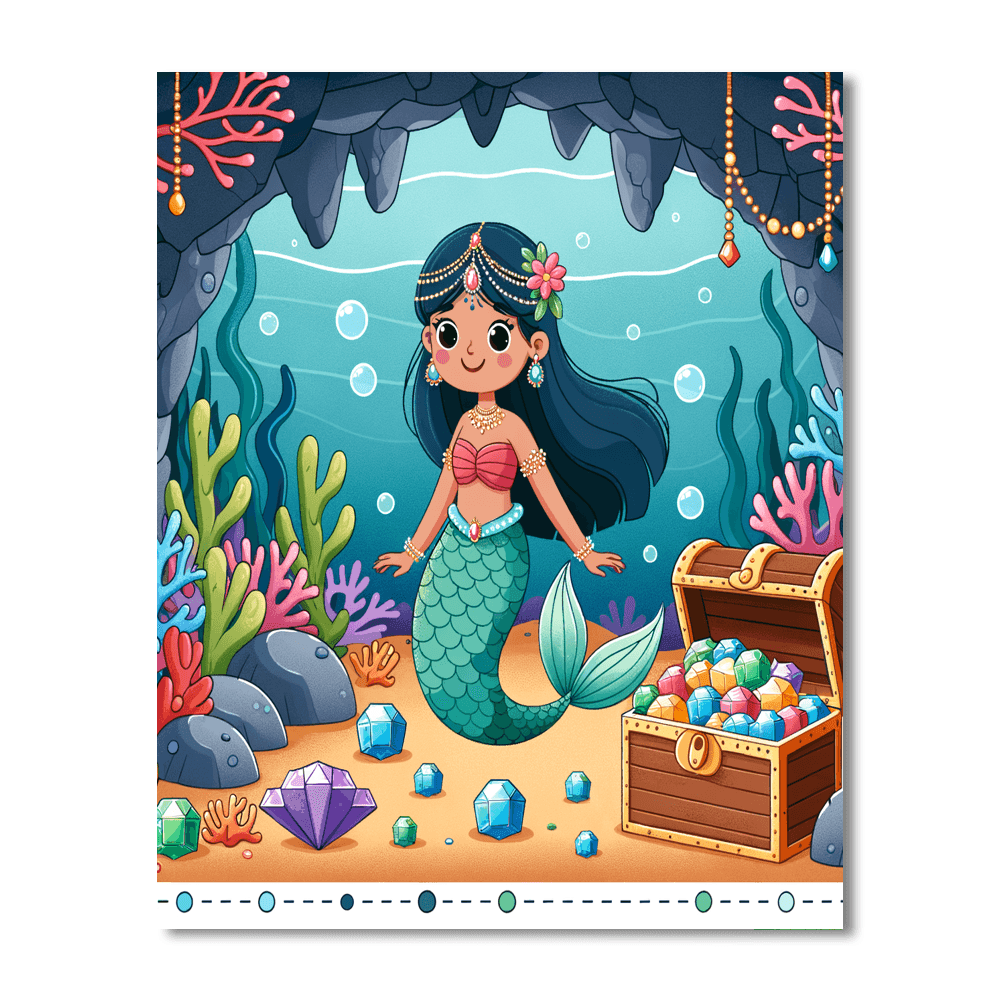Mermaid's Treasure Trove Painting By Numbers Kit