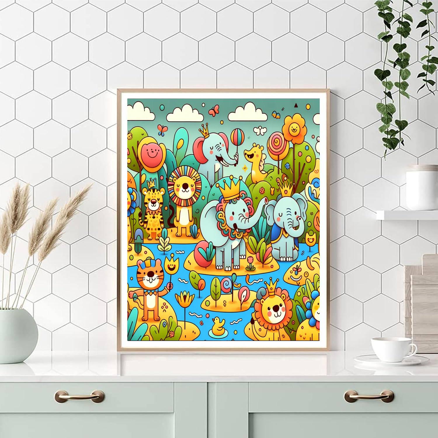 Royal Safari Soirée Number Painting