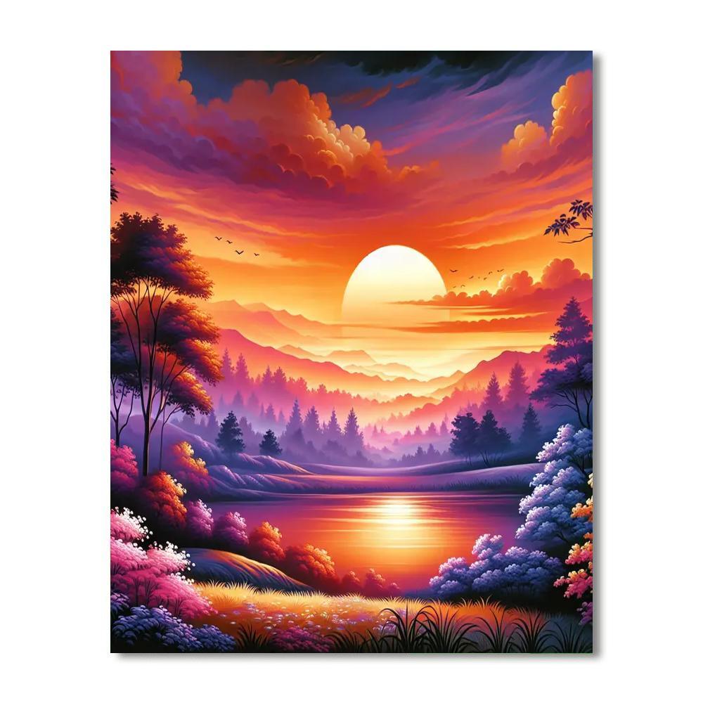 Twilight Symphony Landscape Paint By Numbers