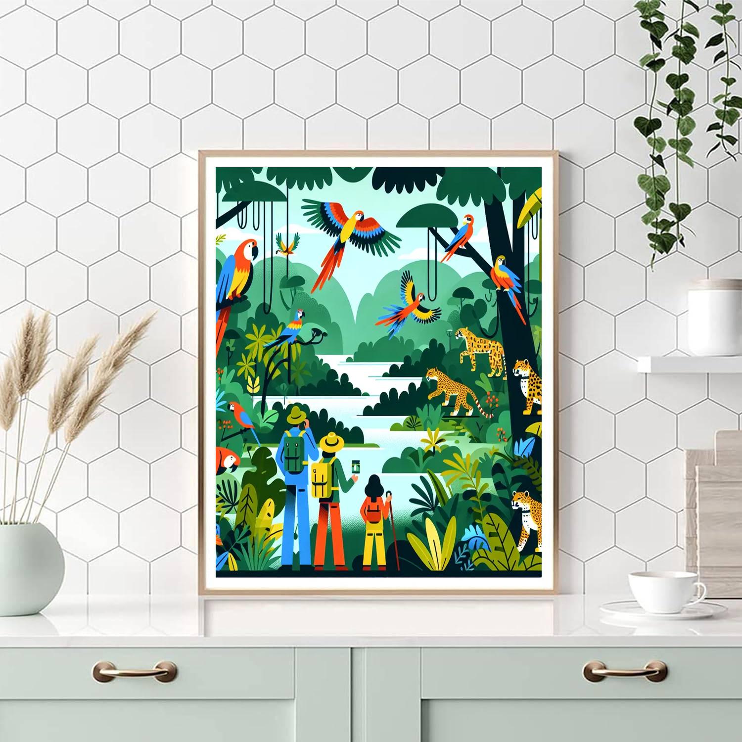 Rainforest Explorer Expedition Paint By Numbers Art
