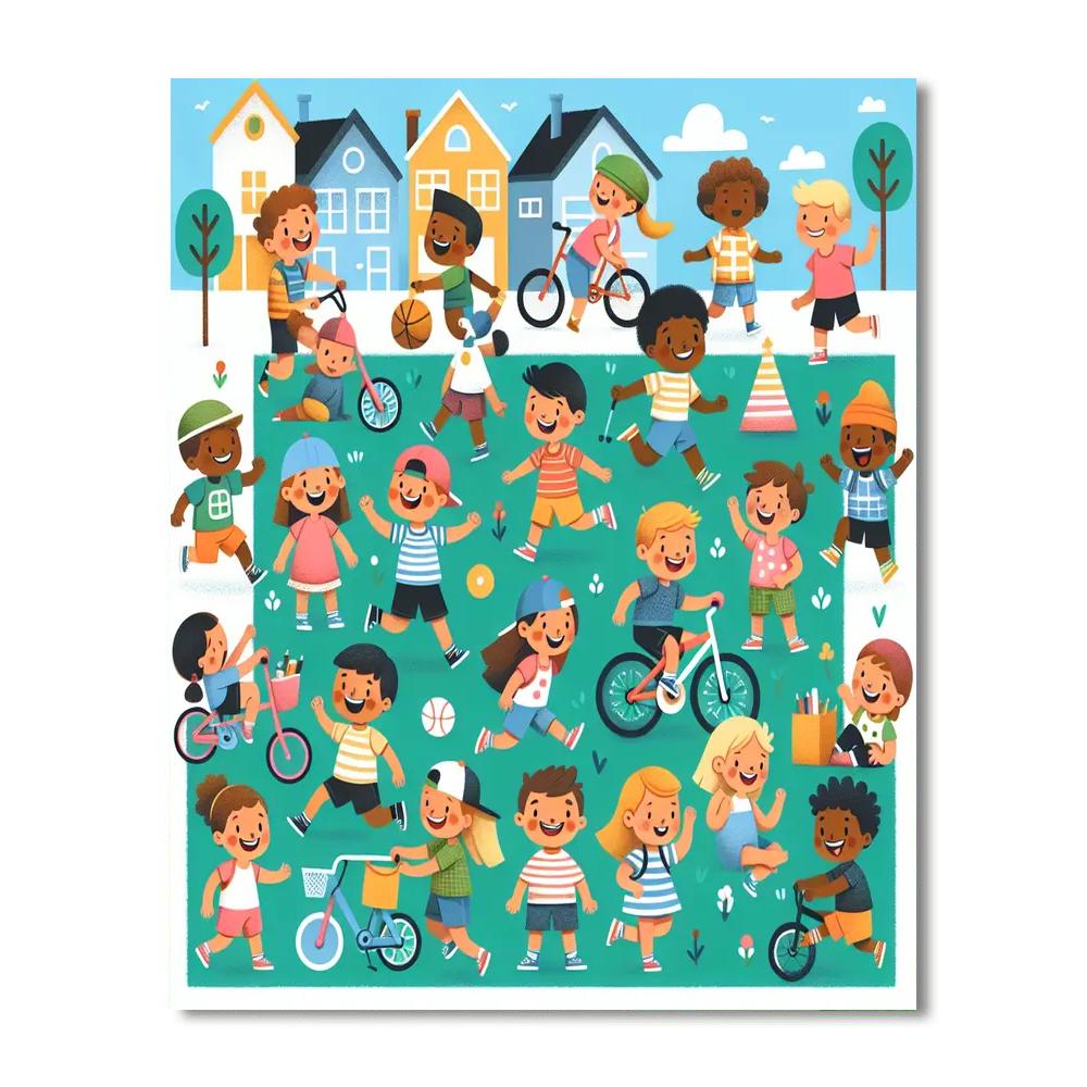 Happy Hometown Paint By Numbers Art