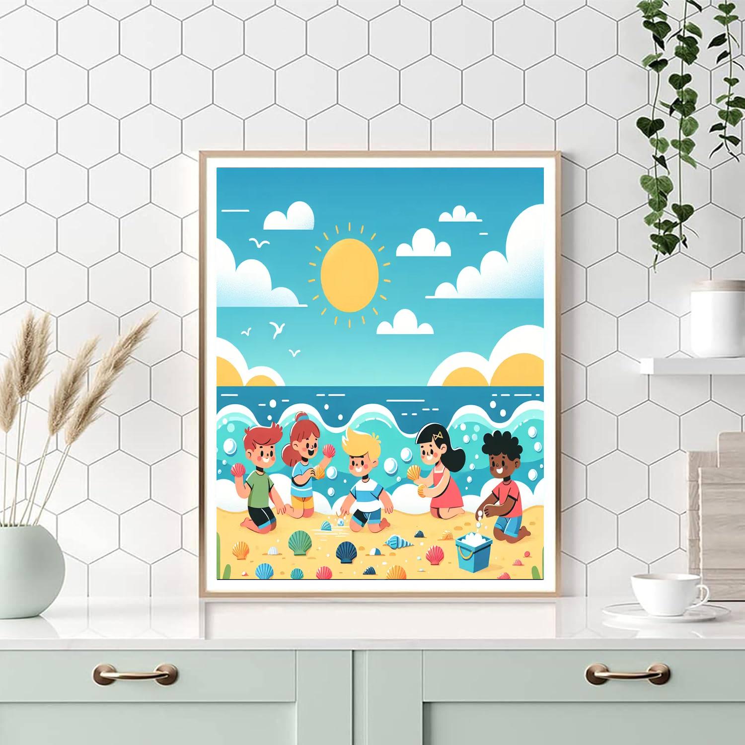 Sunny Seashell Discovery Paint By Numbers