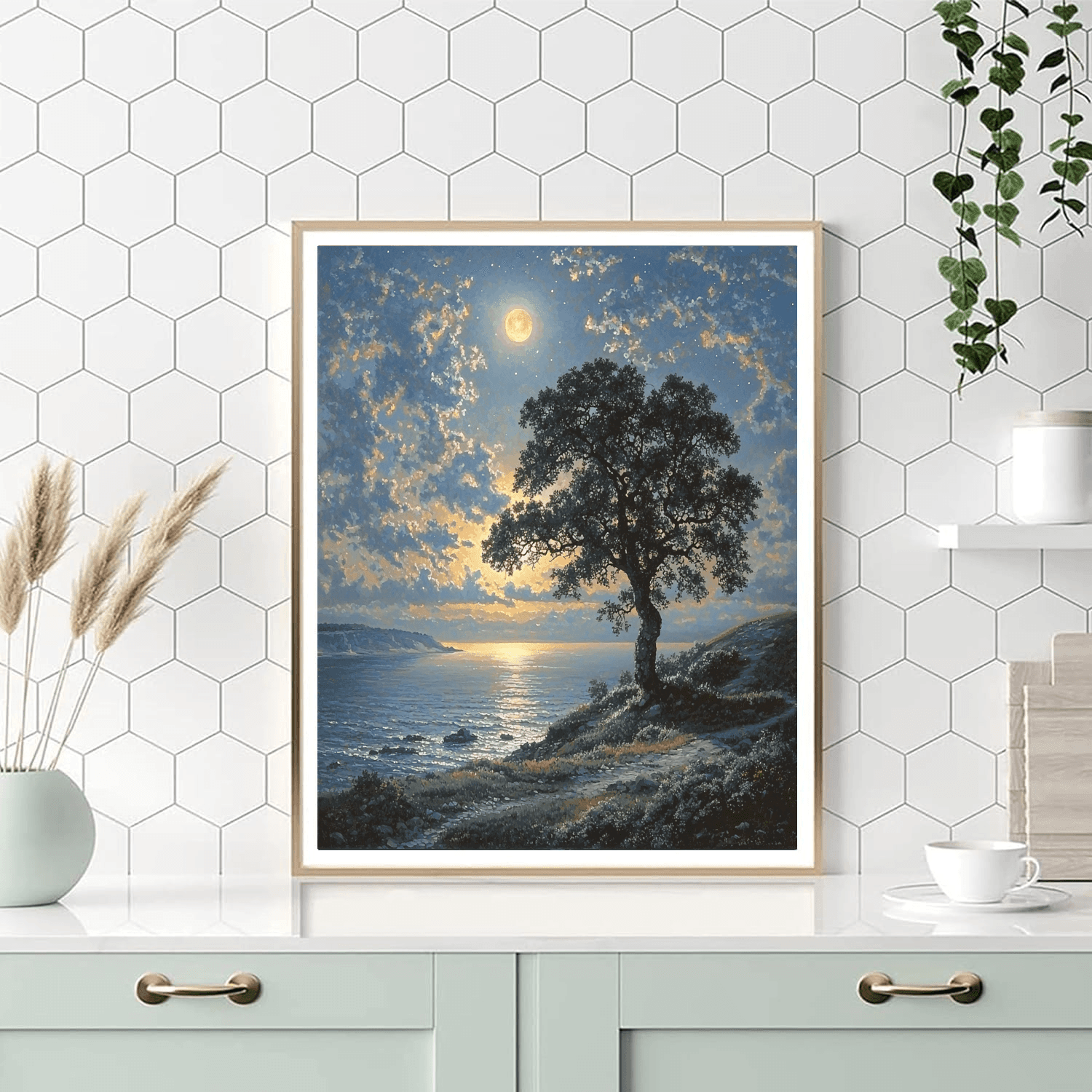 Caspar David Friedrich Inspired Night Sky Symphony  Paint By Numbers Kits