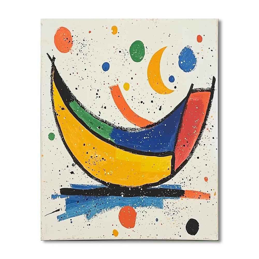 Joan Miró Inspired Harmonious Whimsy  Paint By Numbers Art