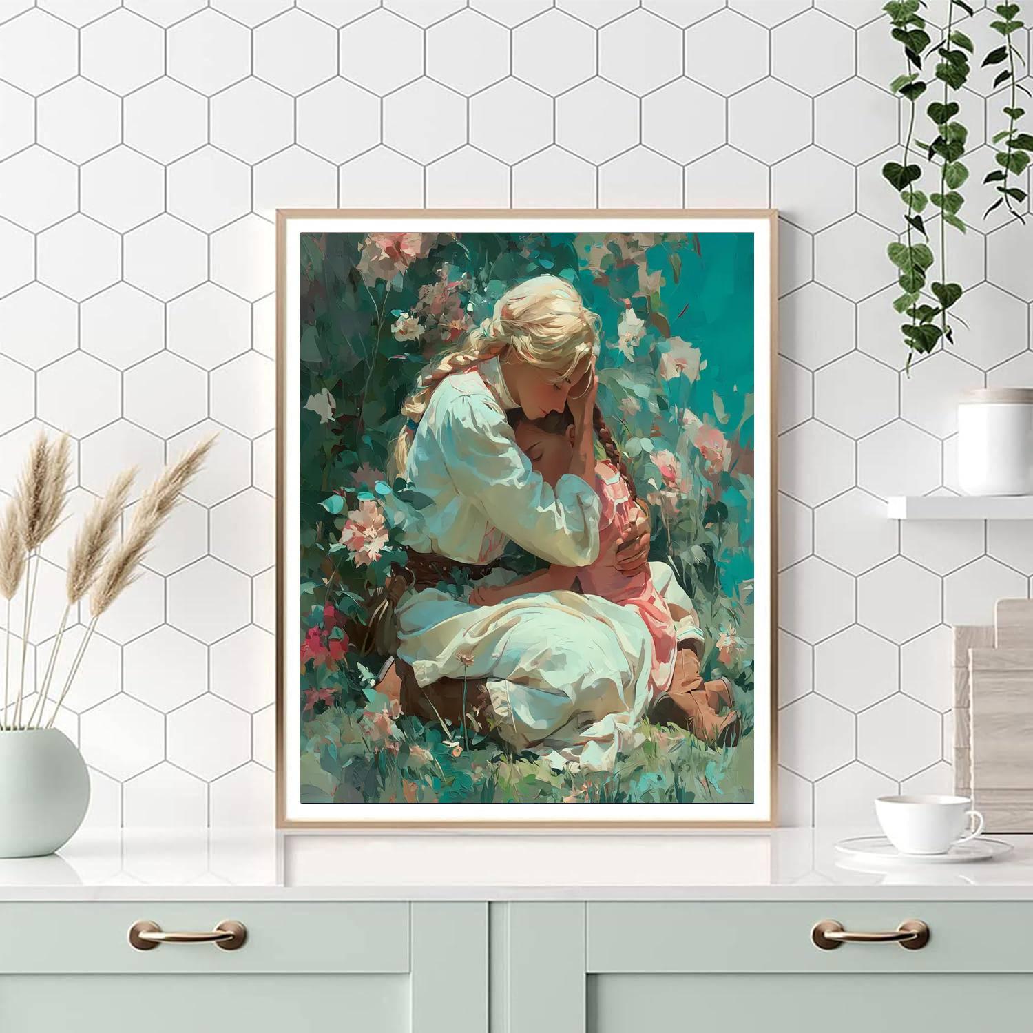 Embrace Of A Mother Paint By Color