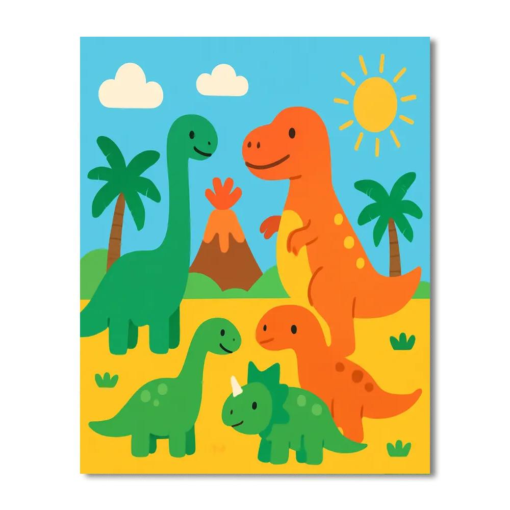 Dinosaurs Roar! Adventure DIY Paint By Numbers