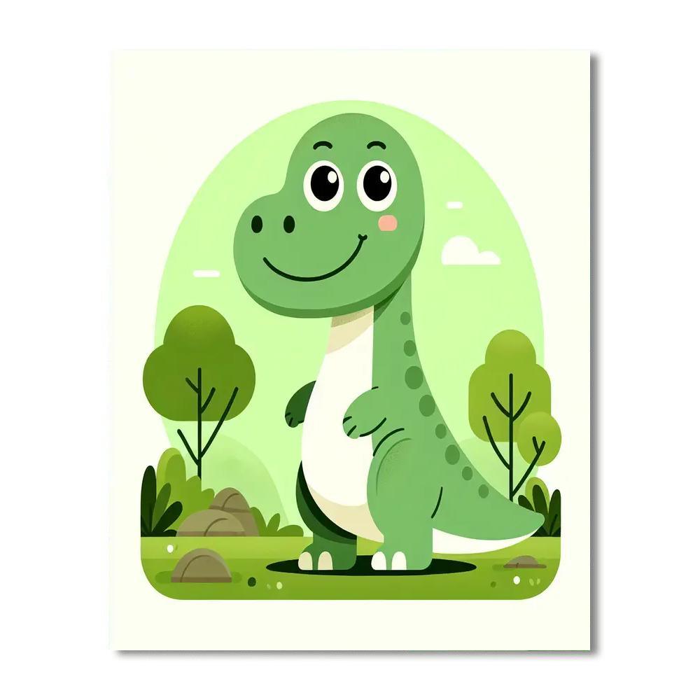 Delightful Dinosaur DIY Paint By Numbers