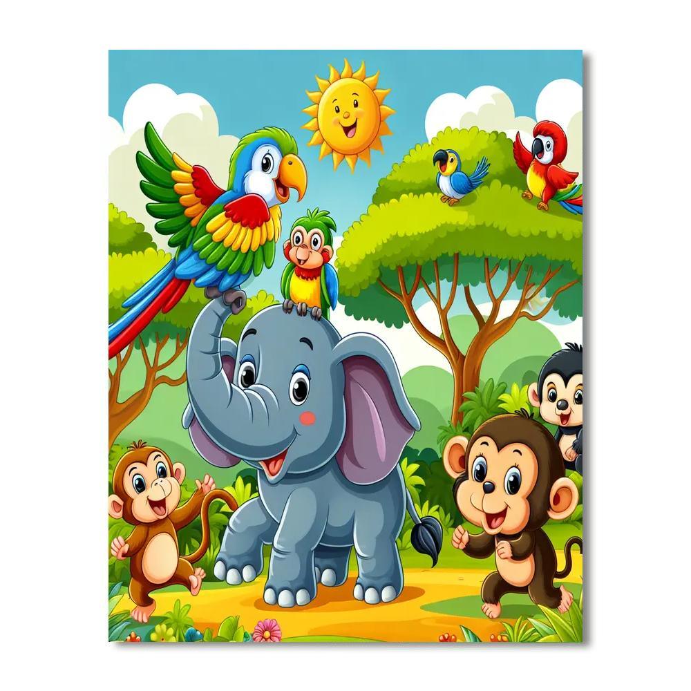Joyful Adventure In The Jungle Paint By Number