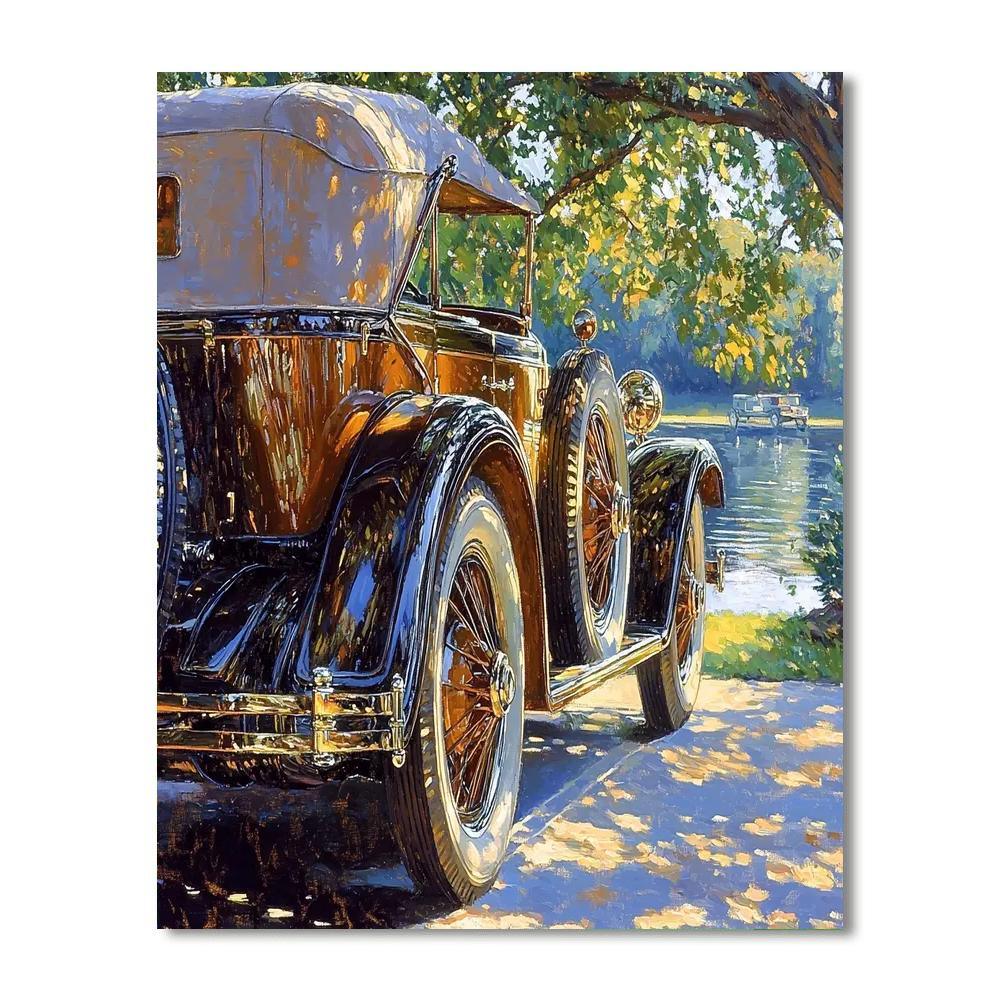 John Singer Sargent Inspired Vintage Automotive Elegance  Painting By Numbers Kit