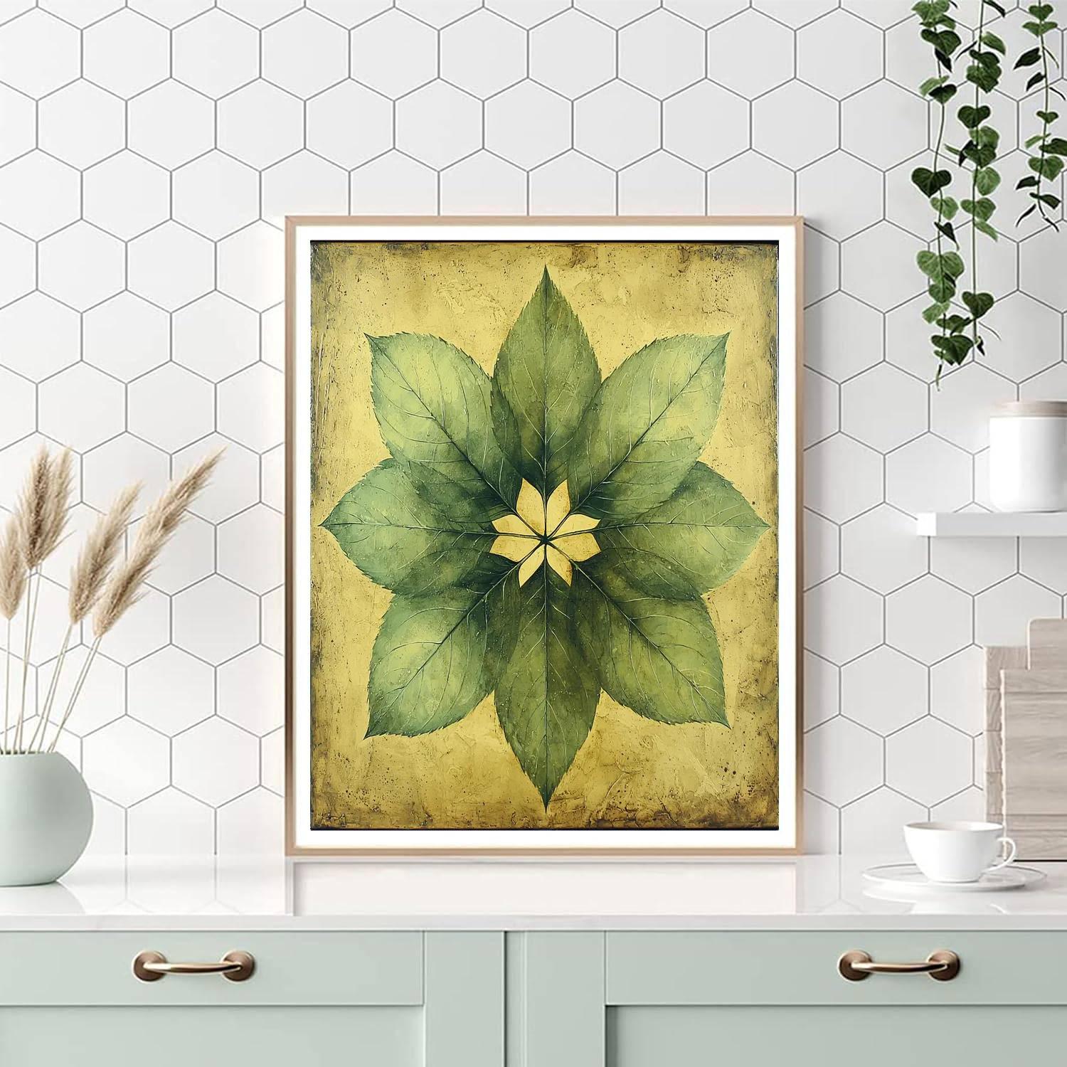 Leonardo Da Vinci Inspired Verdant Symmetry  Paint By Numbers