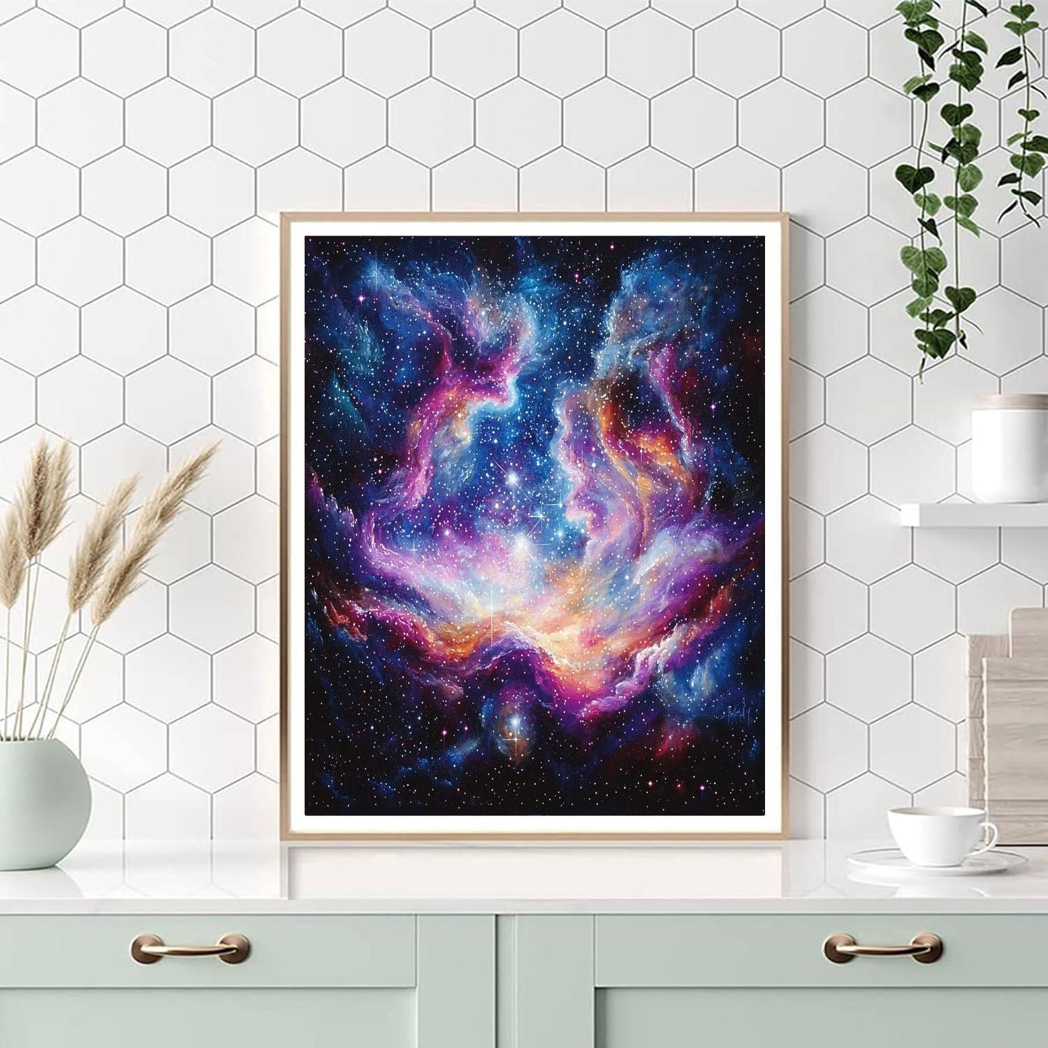Georges Seurat Inspired Dreamy Nebula  Numbered Painting Kits