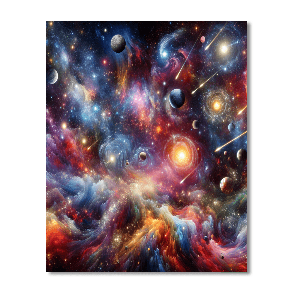 Cosmic Journey Through Space Numbered Painting Kits