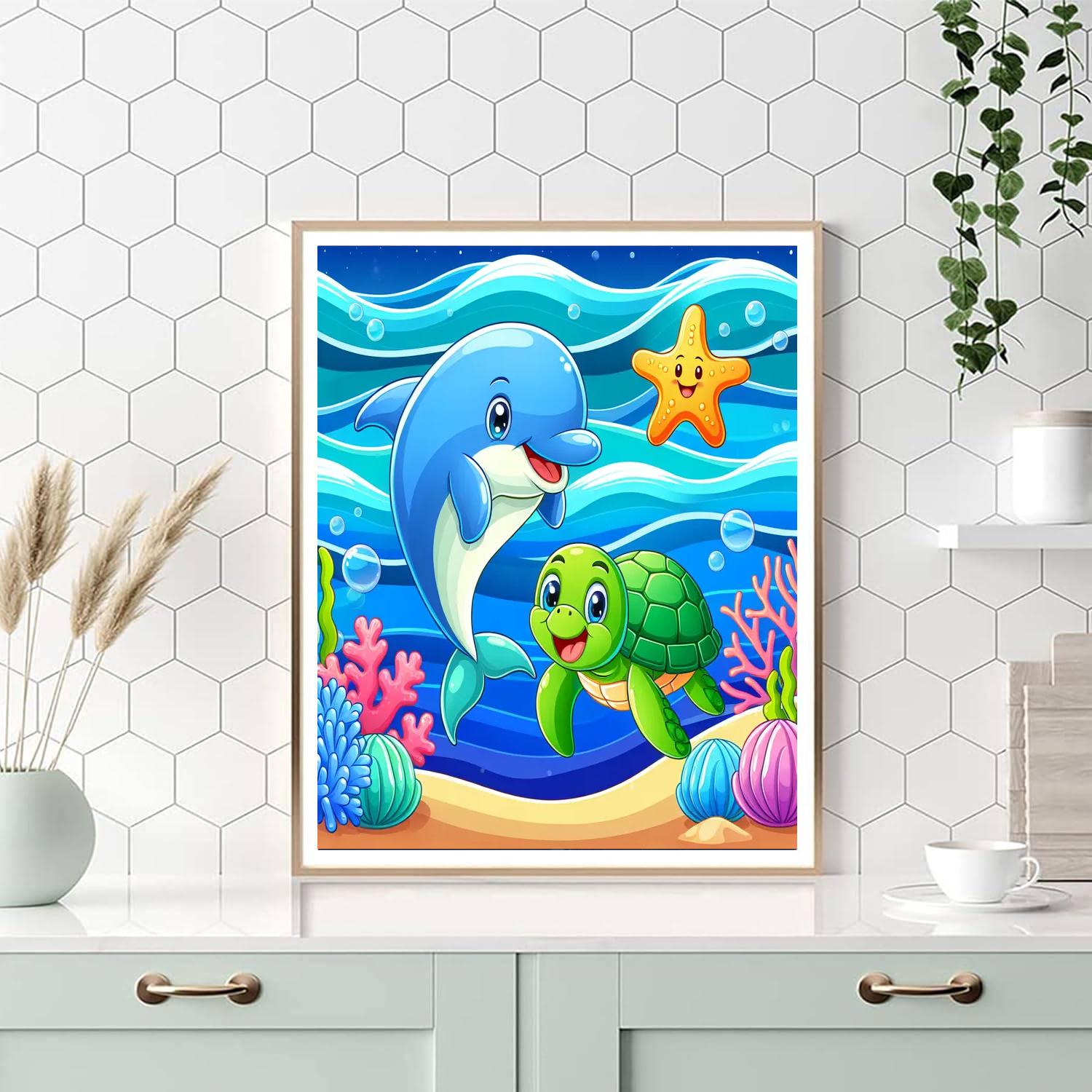 Curious Ocean Friends Paint By Color