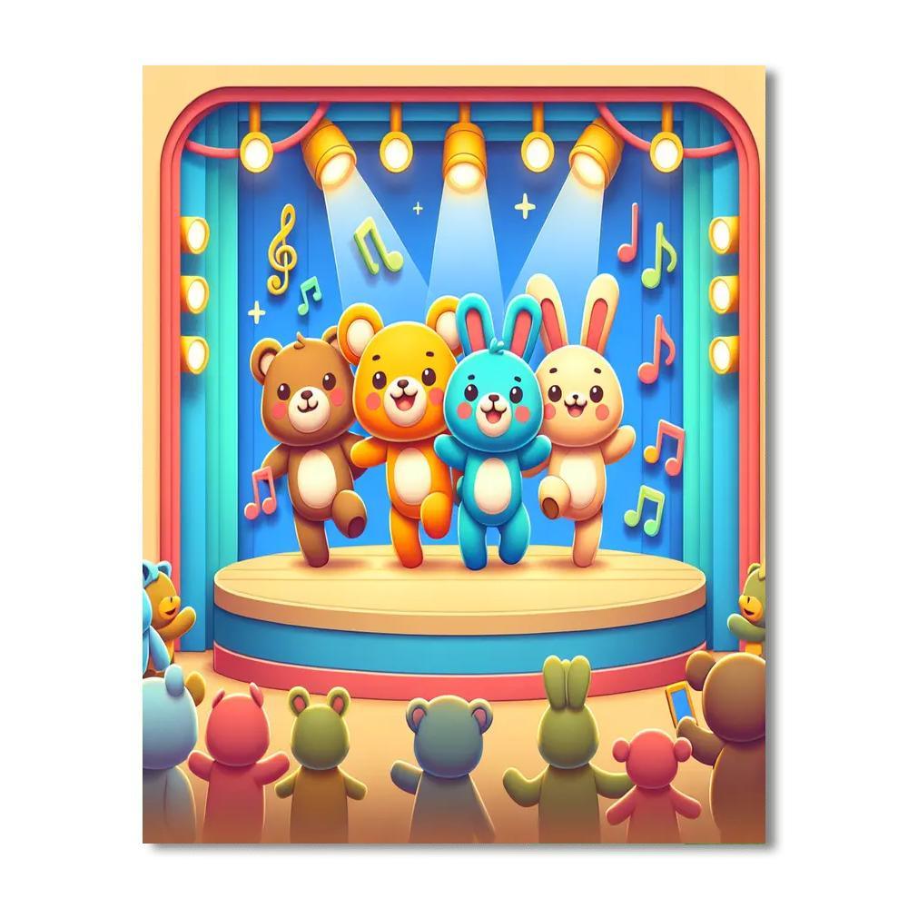 Animal Dance Party Paint By Numbers