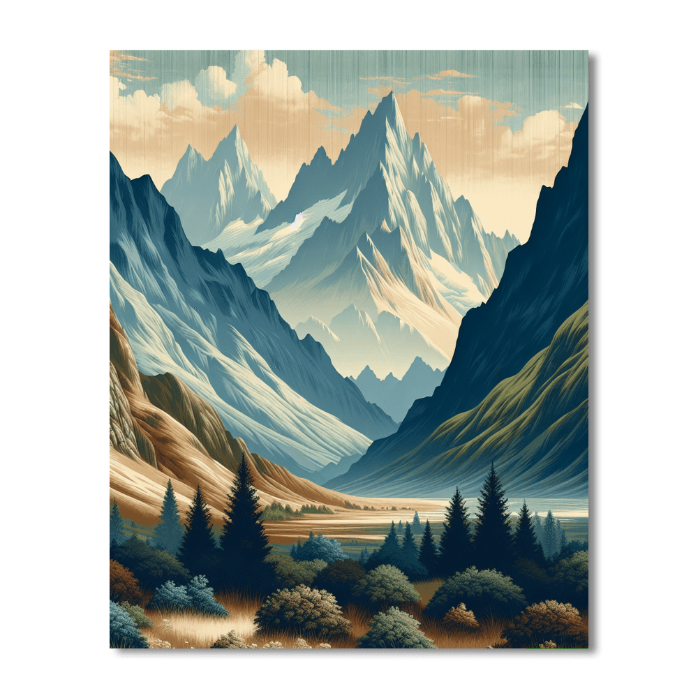 Mountain Serenity Retreat Paint By Number