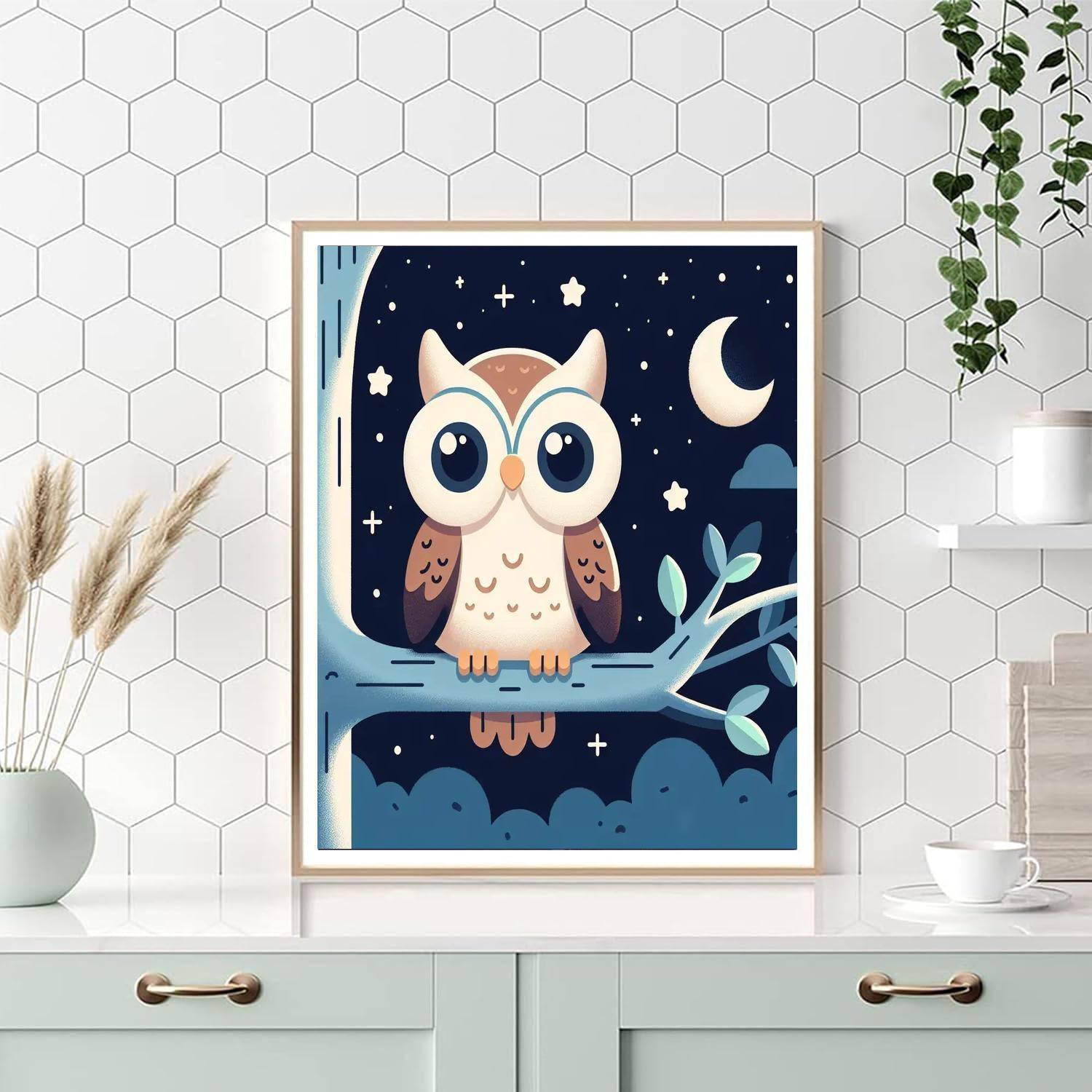 Wise Owl Observation Paint By Numbers Art