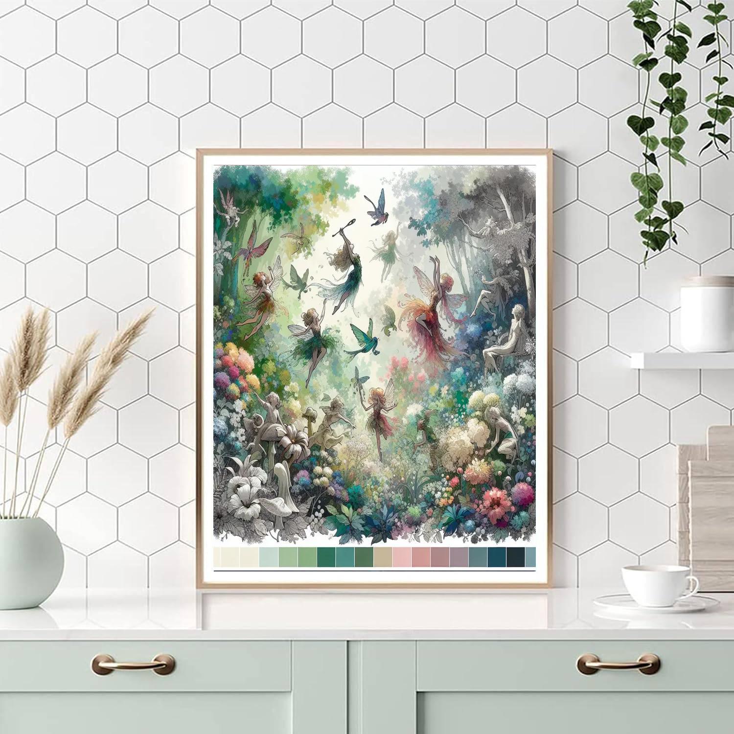 Fairy Woodland Gathering Numbered Painting Kits
