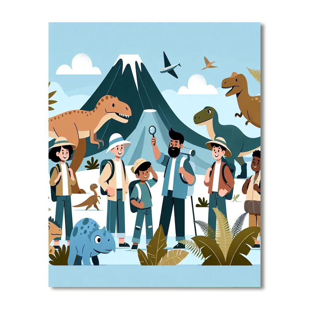 Daring Dino Discoveries Paint By Numbers Art