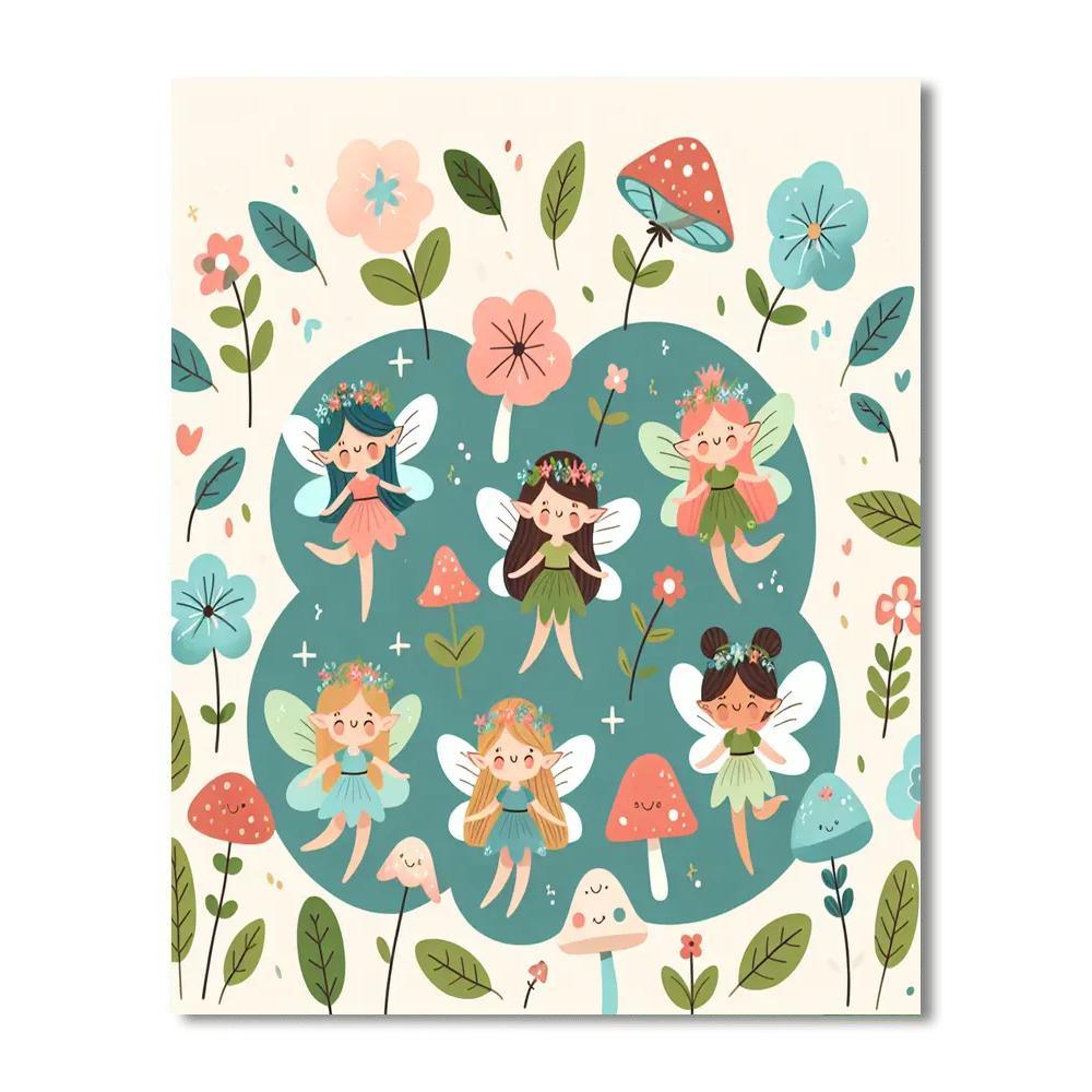 Charming Forest Fairies Paint By Numbers Art