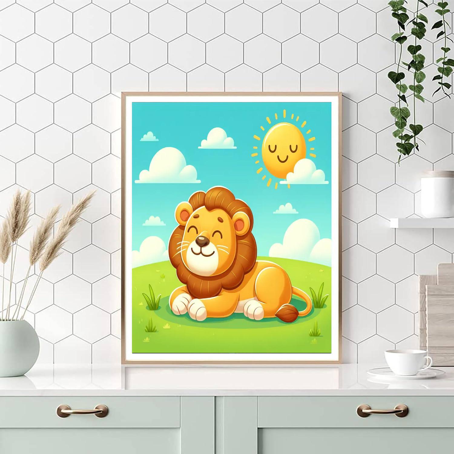 Sunny Day Lion Paint By Numbers Kits