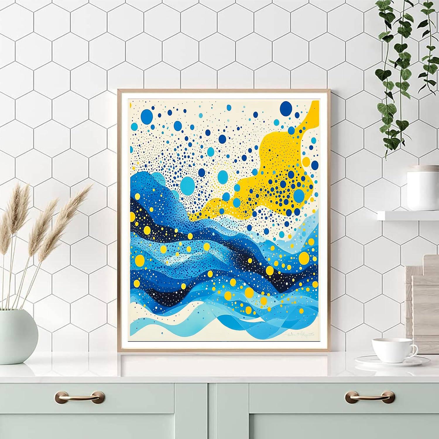 Yayoi Kusama Inspired Cosmic Dots Euphoria  Paint By Number