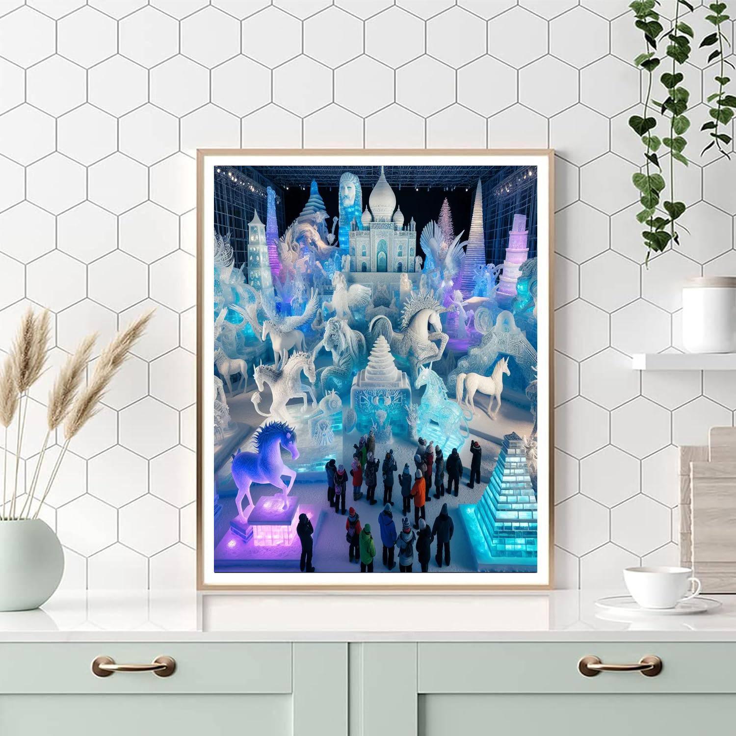 Snow And Ice Sculpture Festival - Bruges Painting Number Kit