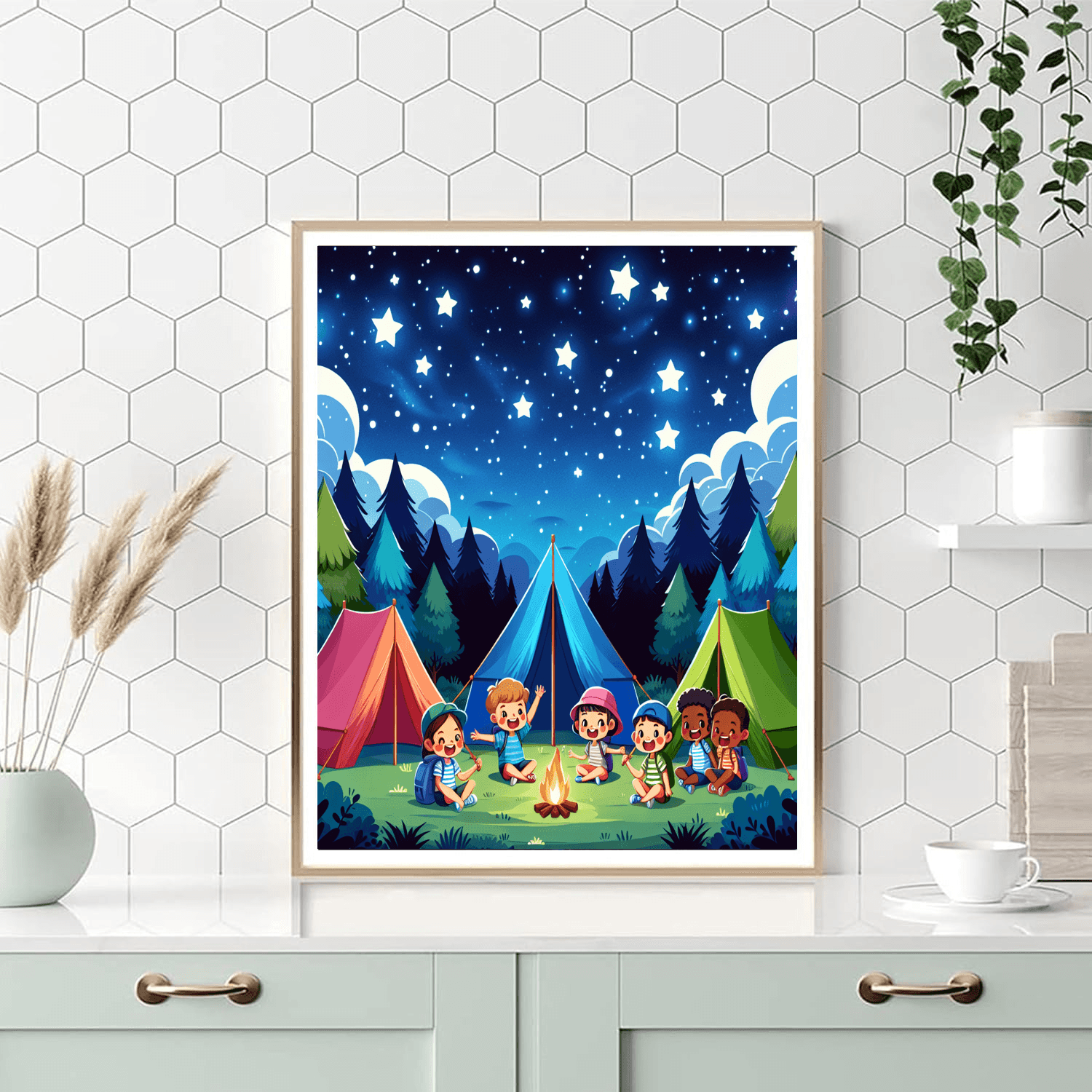 Celestial Starry Sky Camp Paint By Color
