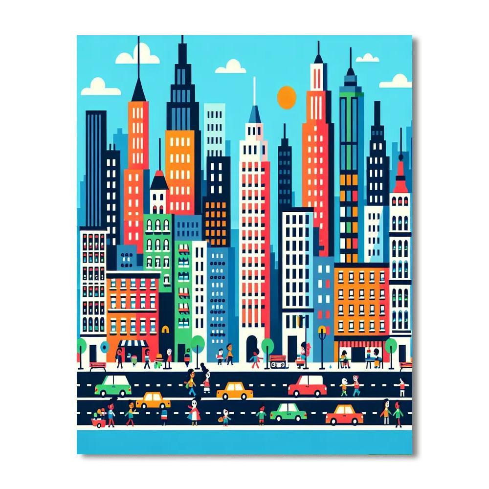 Cityscape Celebrations Paint By Numbers