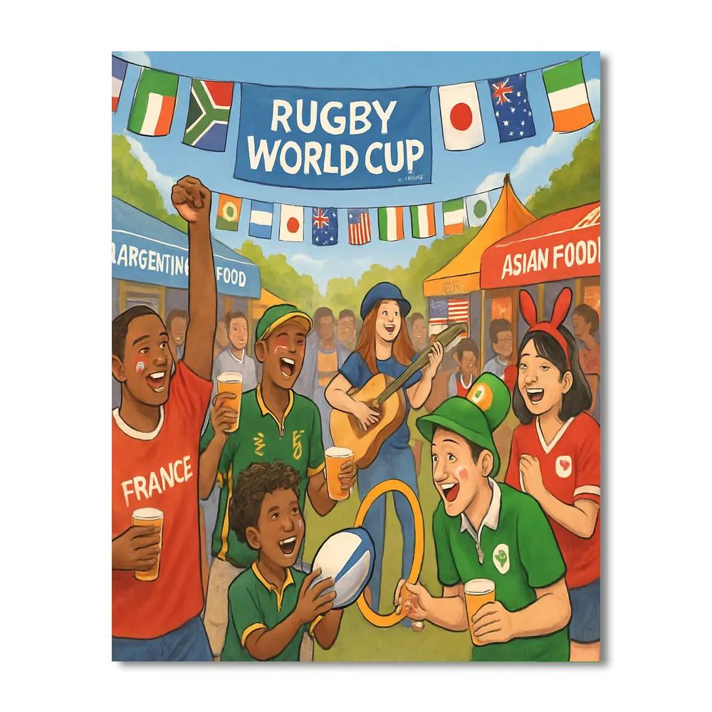Rugby World Cup Festival - France Painting Number Kit