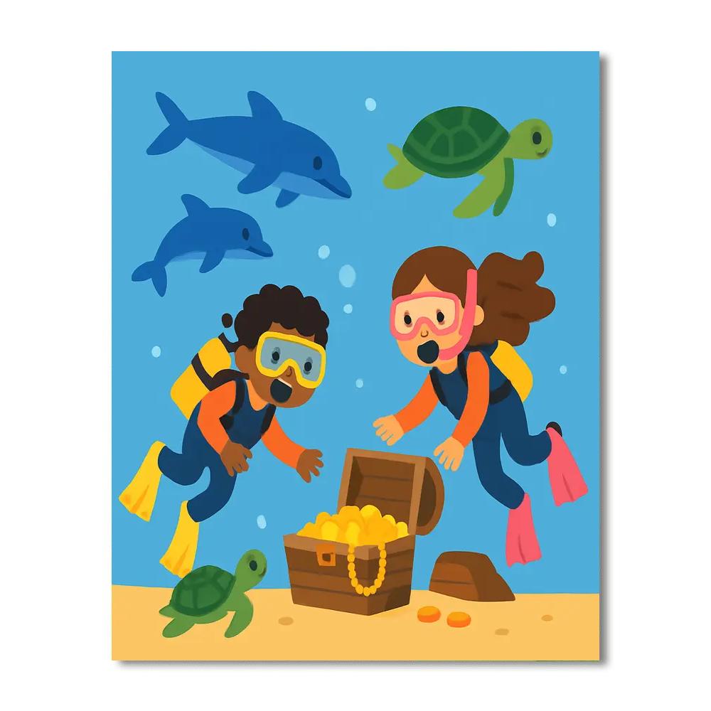 Underwater Treasure Expedition Painting By Numbers Kit