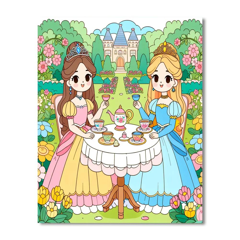 Royal Princess Tea Party Number Painting