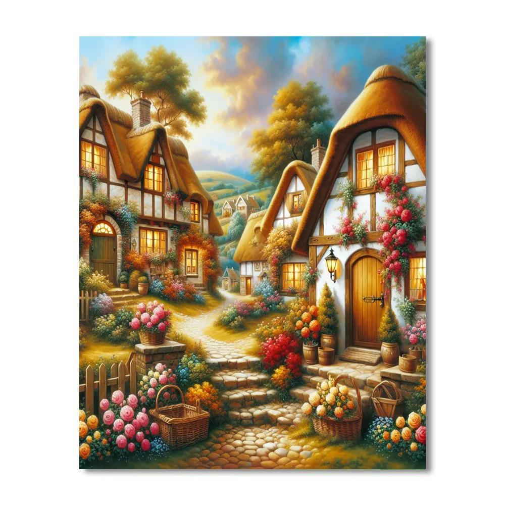 Charming Village Retreat DIY Paint By Numbers