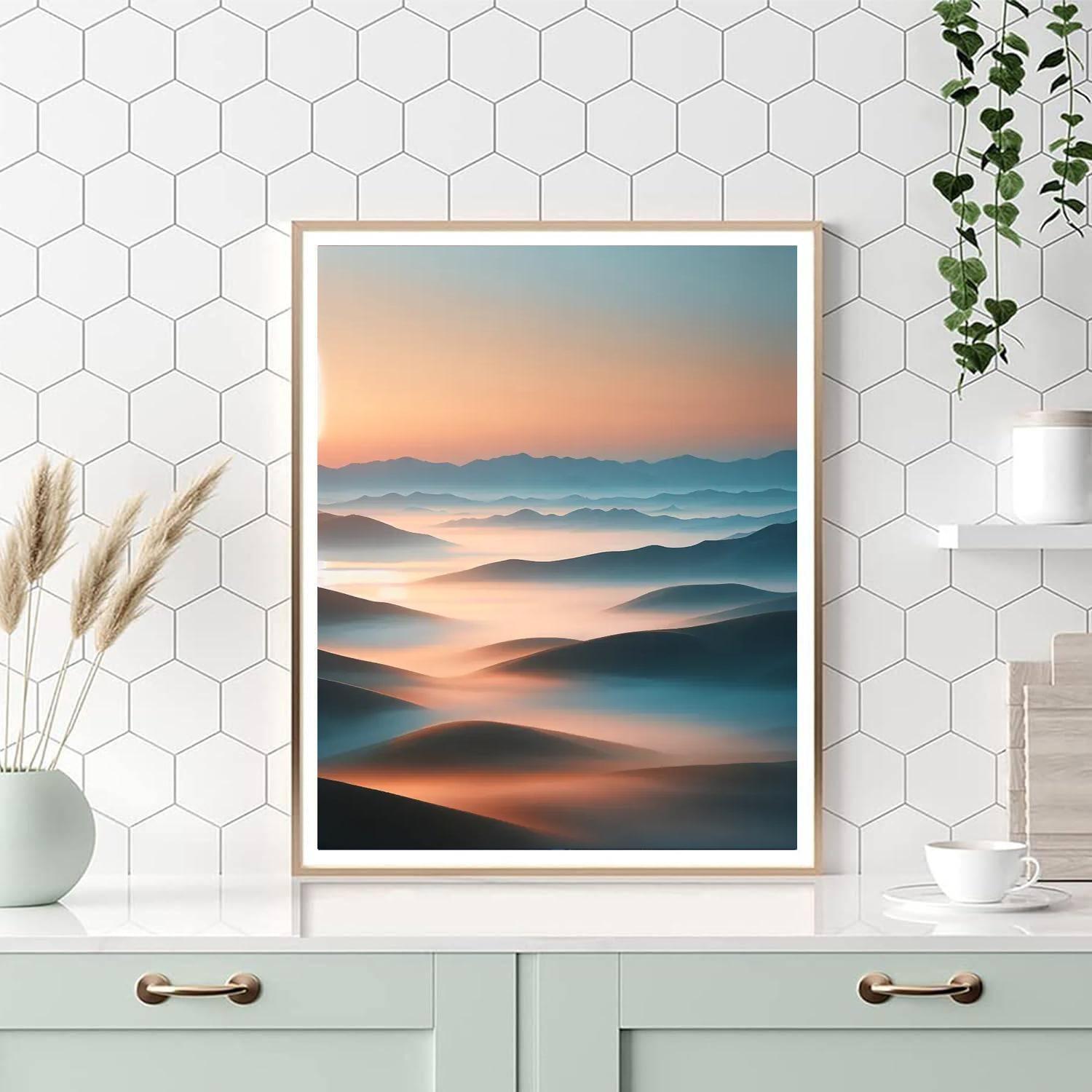 Misty Morning Sunrise DIY Paint By Numbers