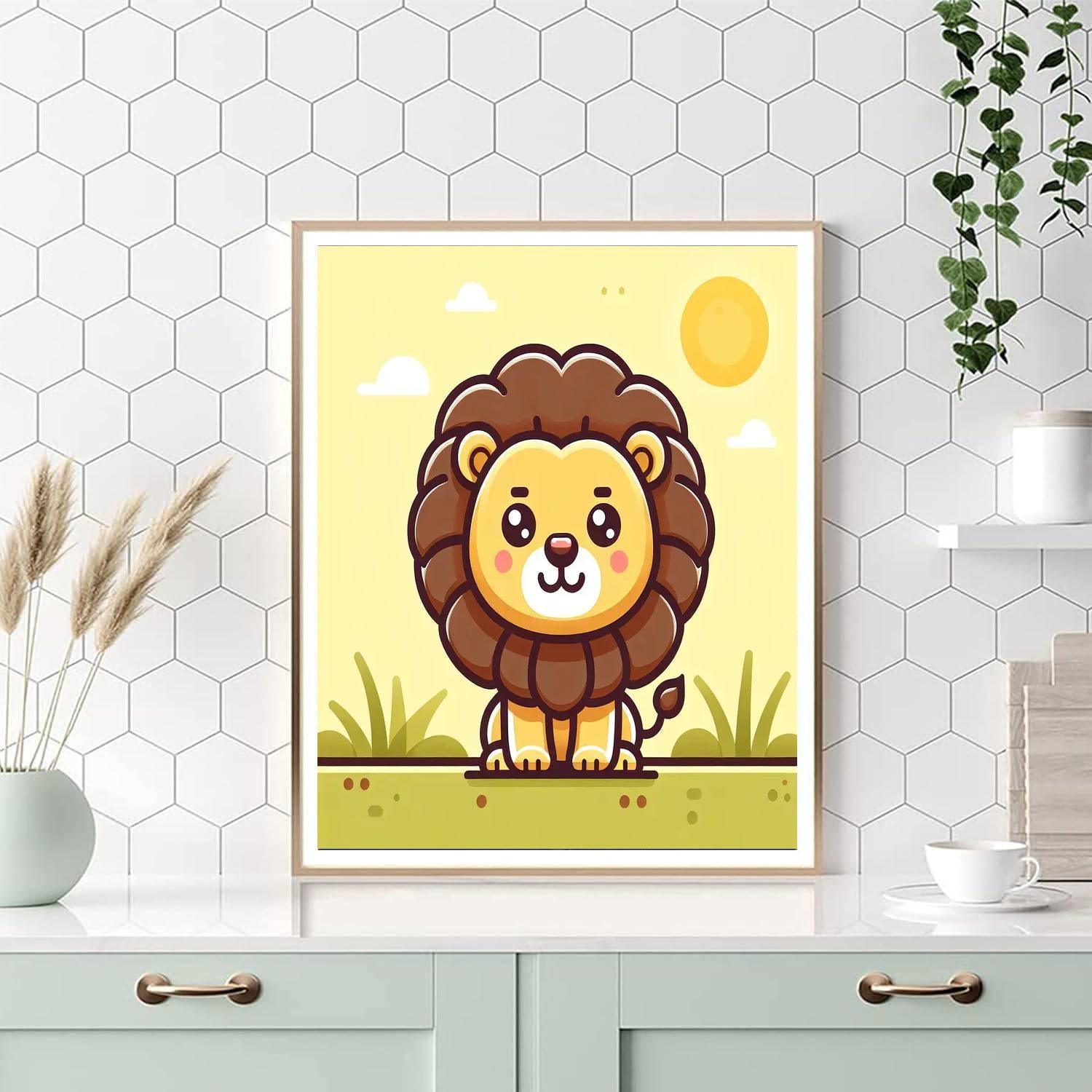 Lively Lion Friends Numbered Painting Kits