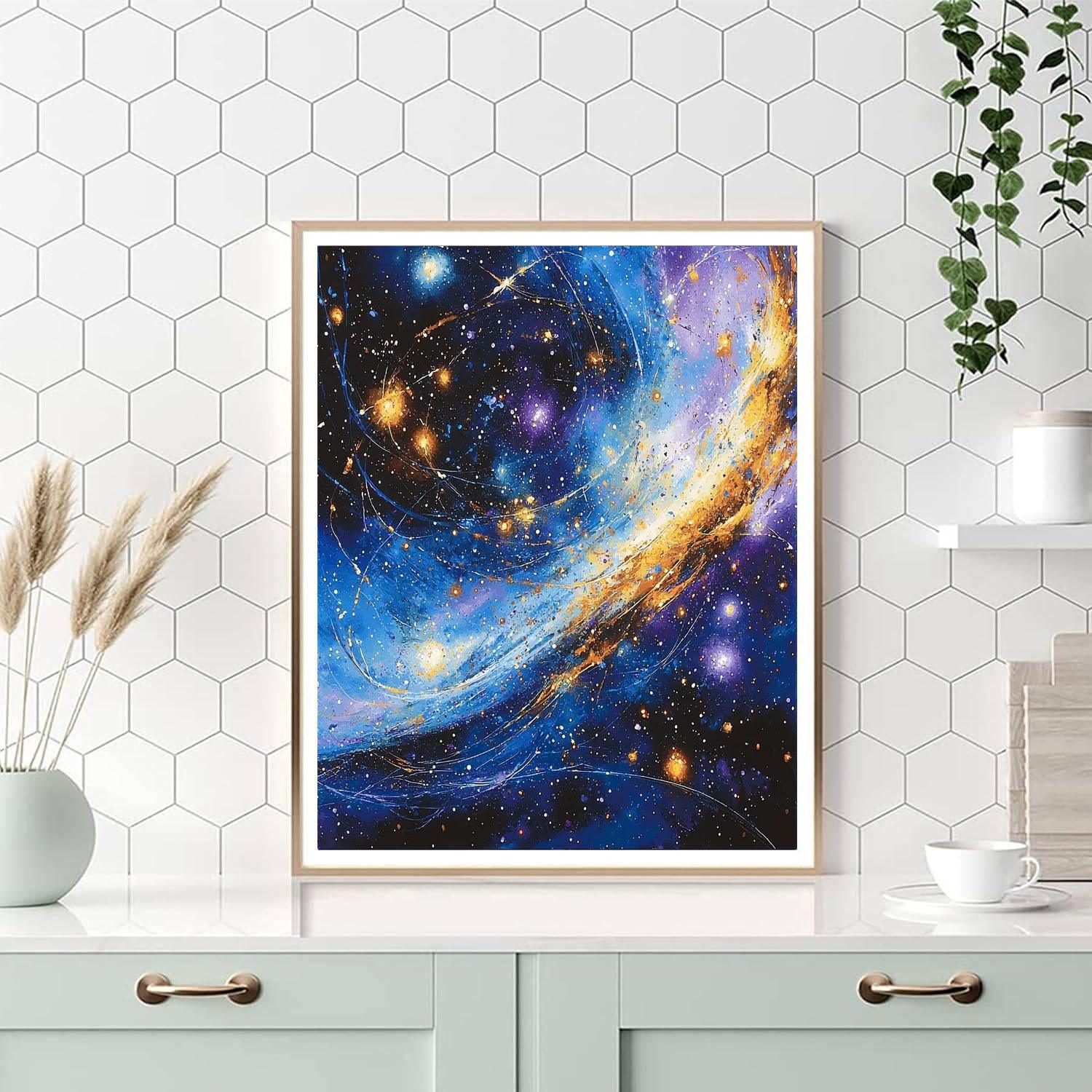 Jackson Pollock Inspired Cosmic Whirls  Paint By Numbers