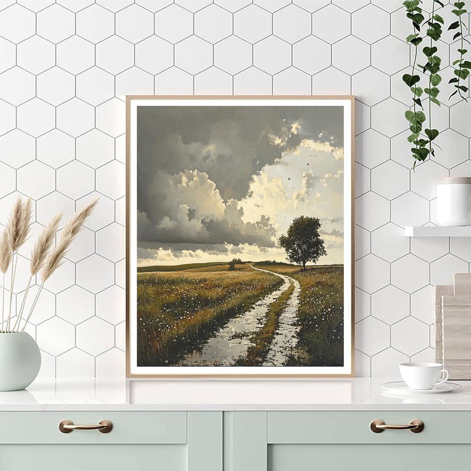 Andrew Wyeth Inspired Melancholic Meadow  Paint By Numbers