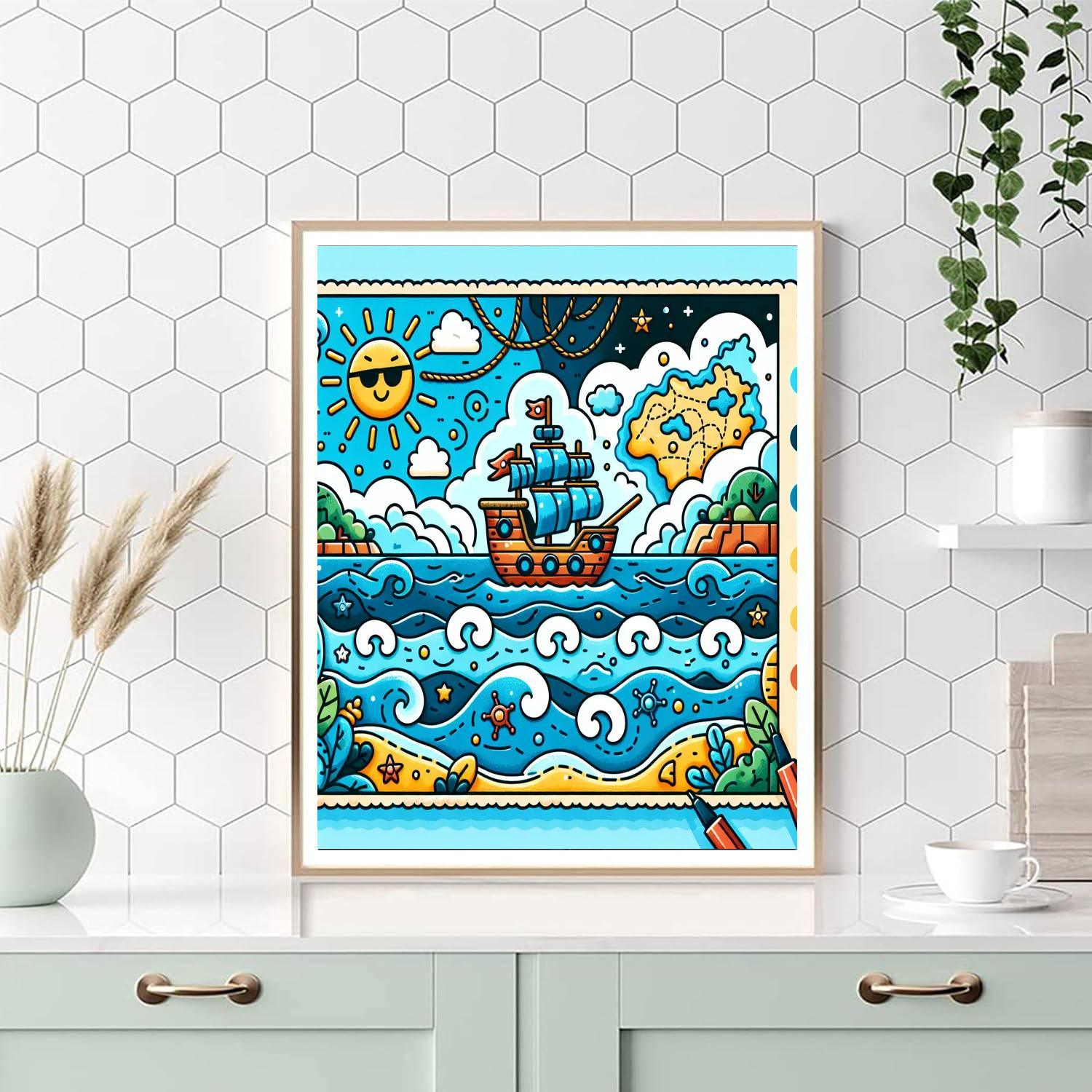 Oceanic Treasure Voyage Numbered Painting Kits