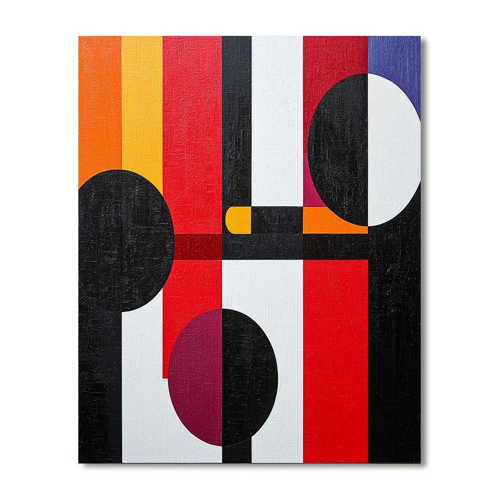 Kazimir Malevich Inspired Geometry Of Serenity  Number Painting