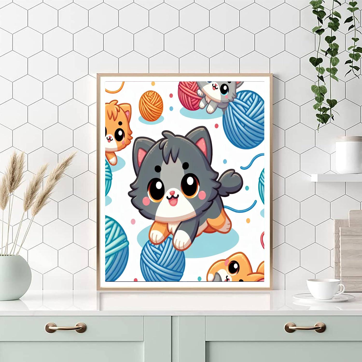 Mischievous Kittens Paint By Numbers Art