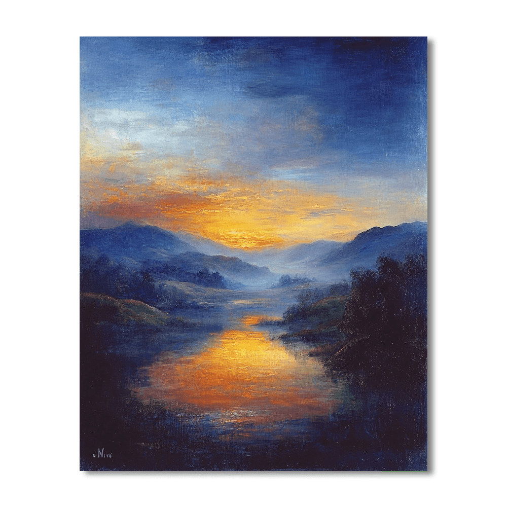 Turner Inspired Tranquil Evening  Paint By Number