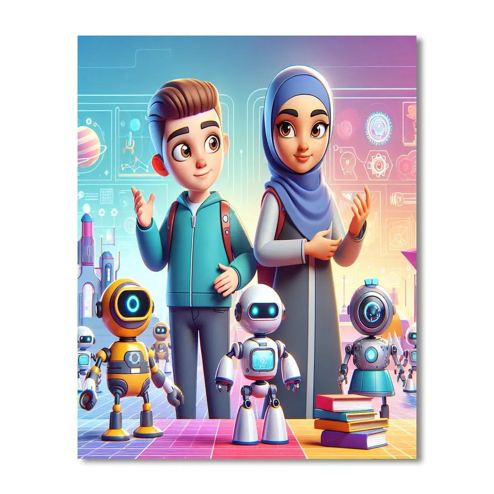 Innovative Robot Expedition Paint By Numbers Kits