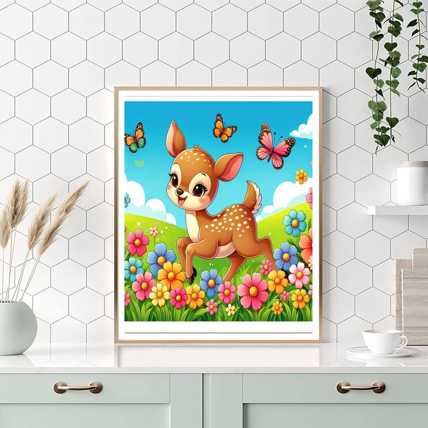 Frolicsome Fawns Paint By Number