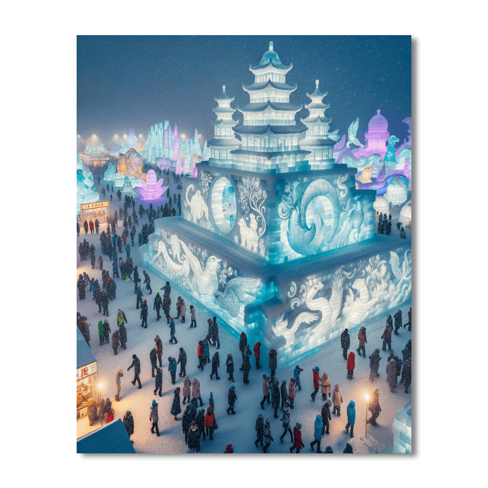 The Snow And Ice Festival - Japan Numbered Painting Kits
